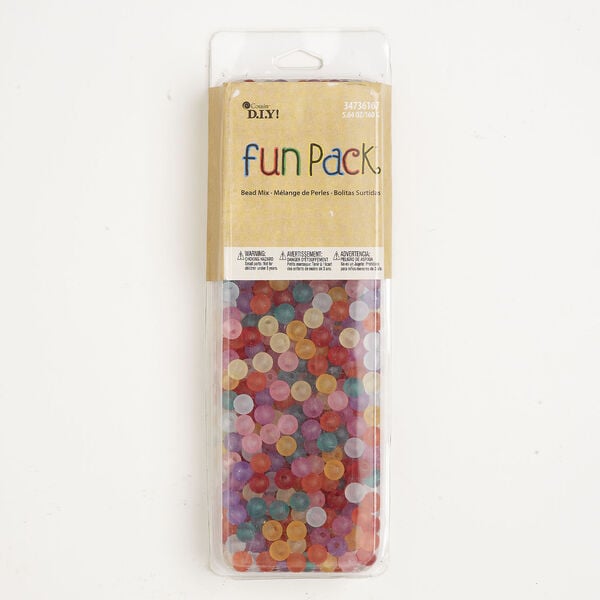 Bead mix 1pkg1, acrylic, mixed colors, 7mm frosted round, 5.5 ounces. image number 0