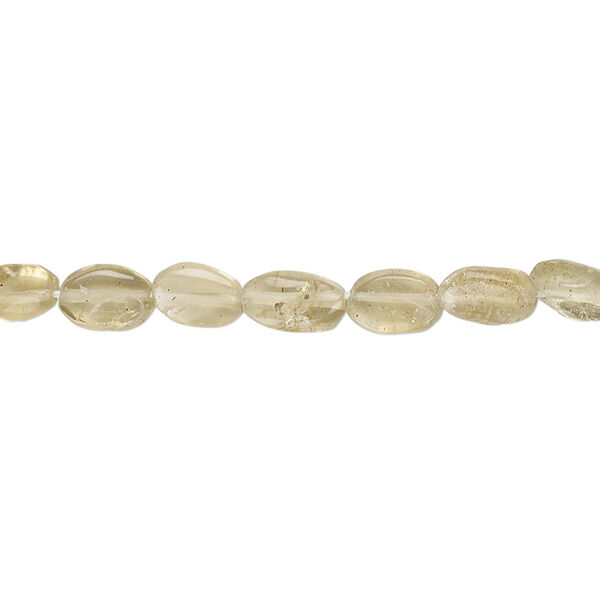 Bead, grossularite garnet (natural), 6x3mm-8x5mm hand-cut flat oval, C grade, Mohs hardness 6-1/2 to 7-1/2. Sold per 13-inch strand. image number 0