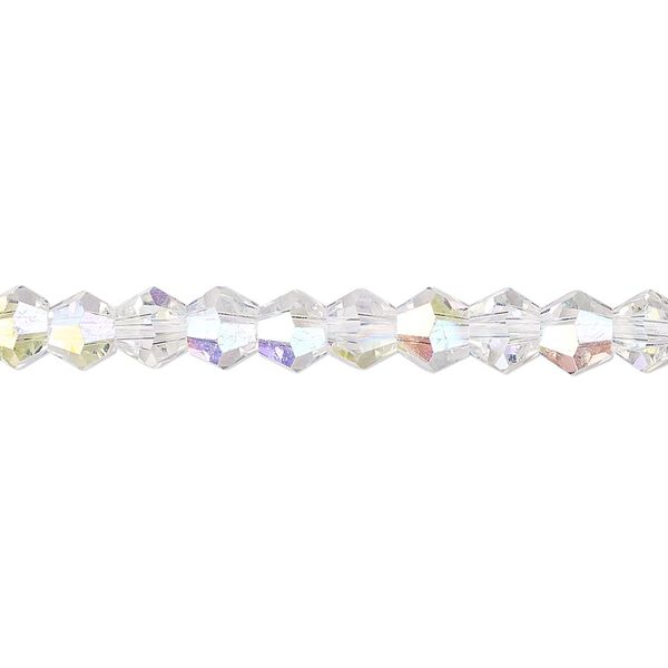 Bead 1pk transparent clear AB, Celestial Crystal® 6mm bicone 15.5-16 inch image number 0