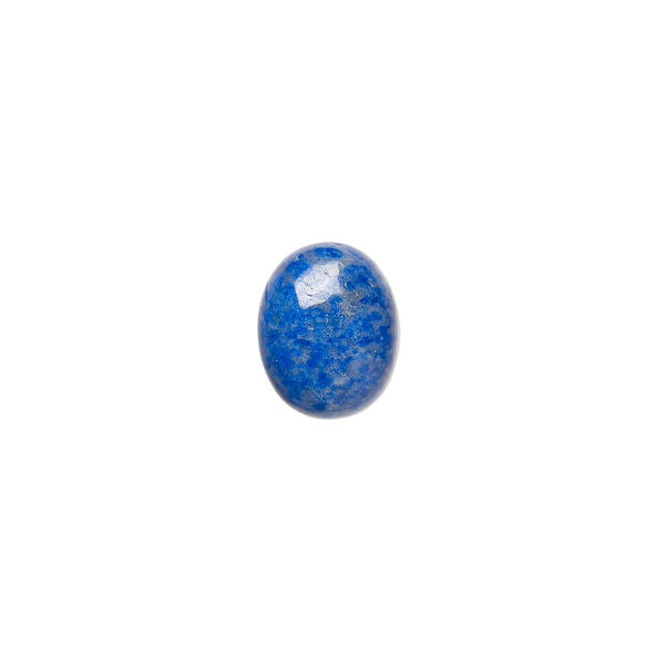 Cabochon, denim lapis (natural), 10x8mm calibrated oval, C grade, Mohs hardness 5 to 6. Sold per pkg of 6. image number 0