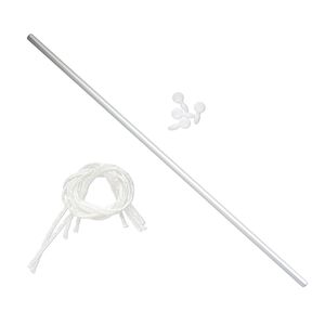 Warp, 1pkg1, Mirrix, aluminum / plastic / texsolv nylon cord, white, 32 inches with (4) 25x11.5mm pegs.