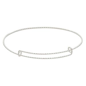 Bracelet, sterling silver, 1mm wide diamond-cut, adjustable from 7-1/2 to 9-1/2 inches. Sold individually.