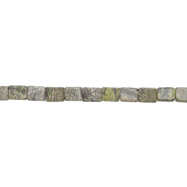 Russian serpentine 1pkg1, flat rectangle bead natural, 15 inch 19x11mm-20x16mm image number 1