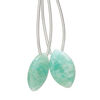 Amazonite 1pkg2, hand-cut top-drilled puffed marquise bead natural B grade, 18x11mm image number 0