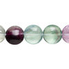 Rainbow fluorite 1pkg1, flat round bead natural 15.5-16 inch 12mm image number 0