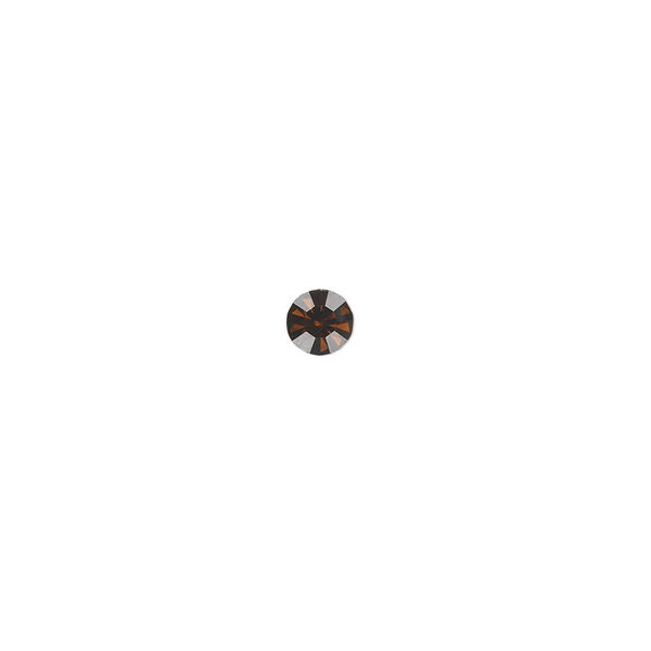 Chaton, glass rhinestone, smoky topaz, foil back, 4.4-4.6mm faceted round, SS19. Sold per pkg of 36. image number 0