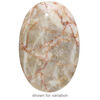 Redline marble 1pkg1, top-drilled domed oval flatback focal, 44x30mm-45x33mm image number 1