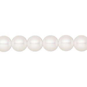Pearl 25pk pearlescent white, Preciosa Czech crystal 8mm round