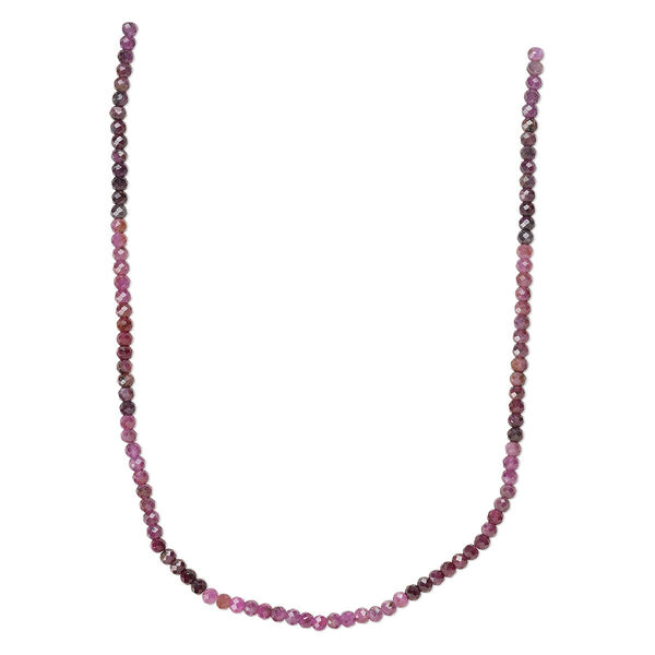 Pink tourmaline 1pkg1, hand-cut faceted round bead natural C+ grade, 12 inch 4mm image number 0