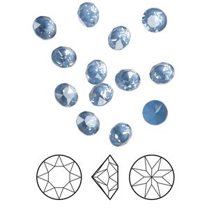 Chaton 12pk crystal denim ignite LacquerPRO, Crystal Passions® 6.14-6.32mm round SS29 1088