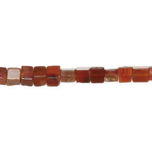 Red-brown agate 1pkg1, cube bead, 15 inch 4-5mm
