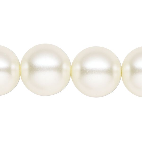 Pearl 1pk cream, Celestial Crystal® 16mm round 15.5-16 inch image number 0