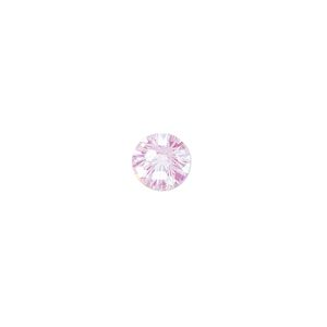 Gem, "Skyrocket Cut," cubic zirconia, pink, 8mm faceted round, Mohs hardness 8-1/2. Sold individually.