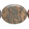 Red-grey marble 1pkg1, puffed oval bead natural, 15 inch 39x30mm-40x31mm image number 0