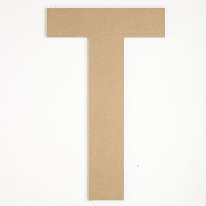 Supply 1pkg1, medium-density fiberboard, tan, 12 x 7-3/8 inch "T".