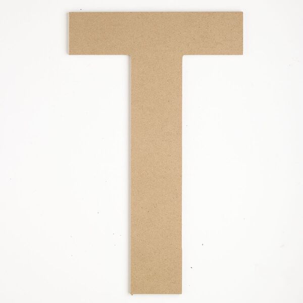 Supply 1pkg1, medium-density fiberboard, tan, 12 x 7-3/8 inch "T". image number 0