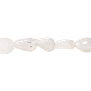 Rainbow moonstone 1pkg1, hand-cut luster teardrop bead, 13 inch 8x7mm-17x8mm