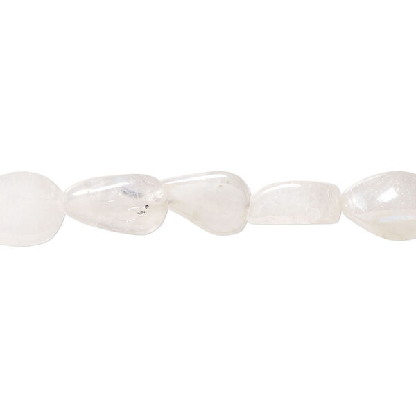 Rainbow moonstone 1pkg1, hand-cut luster teardrop bead, 13 inch 8x7mm-17x8mm image number 0