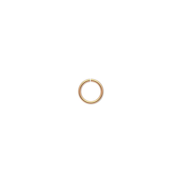 Jump ring, 18Kt gold, 6mm round, 4.6mm inside diameter, 21 gauge. Sold per pkg of 2. image number 0