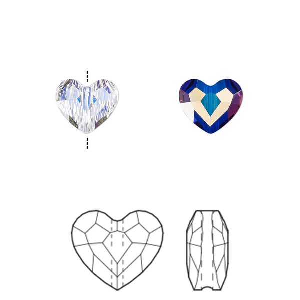 Bead 24pk crystal AB, Crystal Passions® 8mm love 5741 image number 0