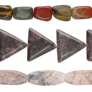 Multi-gemstone / glass 1pkg3, mixed shape bead 15 inch mix 16x8mm-41x24mm