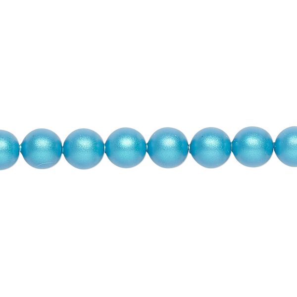 Pearl 50pk iridescent dark turquoise, Crystal Passions® 6mm round 5810 image number 0