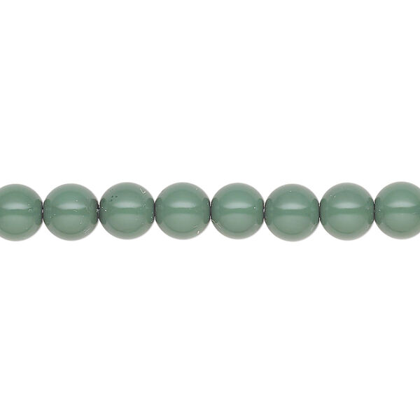 Pearl 200pk sage green, Preciosa Czech crystal 6mm round image number 0