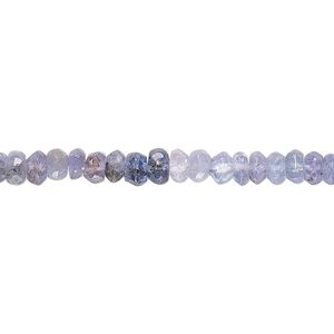 Tanzanite 1pkg1, hand-cut faceted rondelle bead 13 inch 3x2mm-4x3mm