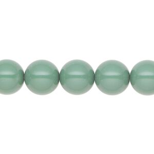 Pearl 50pk sage green, Preciosa Czech crystal 10mm round