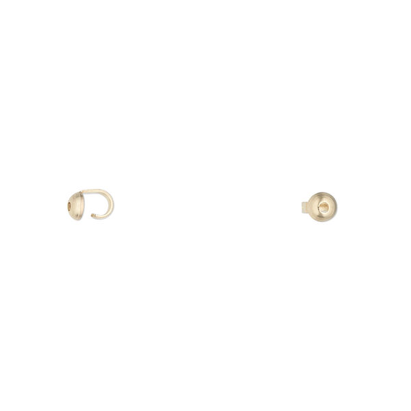 Bead tip, 14Kt gold-filled, 5x3mm with 0.039-inch hole. Sold per pkg of 10. image number 0