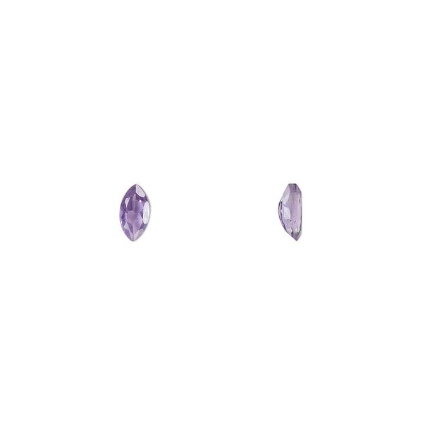 Amethyst 1pkg4, hand-cut faceted marquise gem natural 6x3mm image number 0