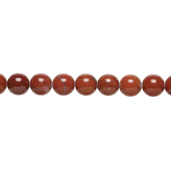 Brecciated jasper 1pkg1, round bead natural, 15 inch 6-7mm image number 0