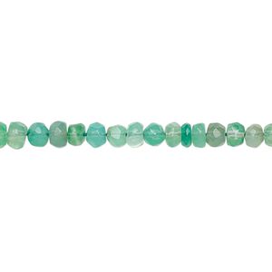 Green onyx 1pkg1, hand-cut tumbled rondelle bead 13 inch 4x2mm-6x3mm