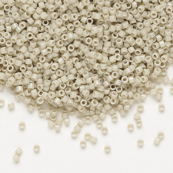 Seed bead, Delica®, glass, pkg/7.5g, #11 round, Duracoat® opaque outside dyed flax (DB-2362). image number 0