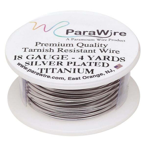 Wire, ParaWire™, titanium-finished copper, round, 18 gauge. Sold per 4-yard spool. image number 0