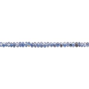Tanzanite 1pkg1, hand-cut rondelle bead 5.5 inch 2x1mm-3x2mm