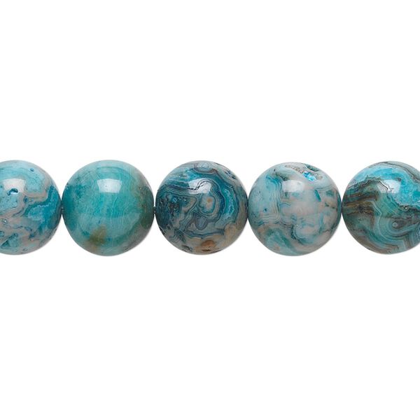 Crazy lace agate 1pkg1, round bead 15.5-16 inch 10mm image number 0