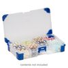 Organizer, acrylic and rubber, clear and blue, 6-1/2 x 3-1/2 x 1-1/4 inch rectangle, 4-12 adjustable compartments. Sold individually. image number 0