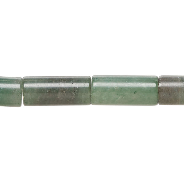 Green aventurine 1pkg1, round tube bead natural, 15 inch 15x7mm-16x7mm image number 0