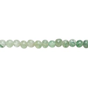 Green aventurine 1pkg1, hand-cut pebble bead natural 14 inch mini