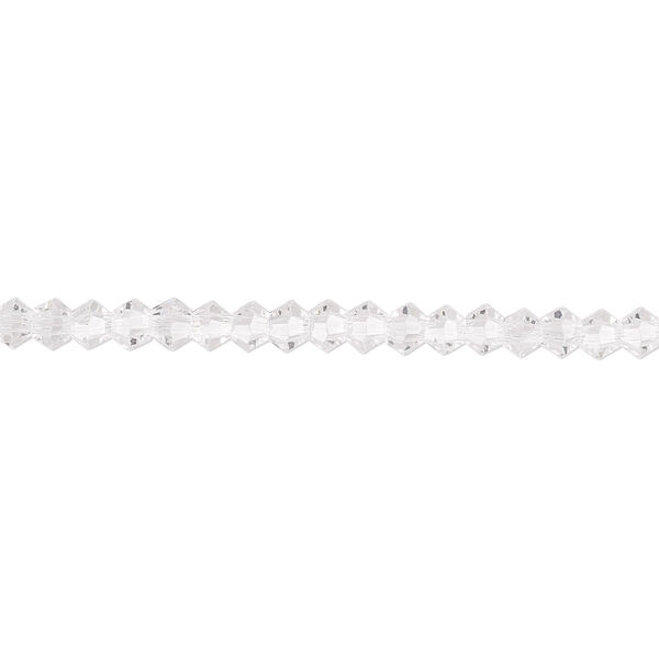 Bead 1pk 16 facets transparent clear, Celestial Crystal® 3mm bicone 15.5-16 inch image number 0