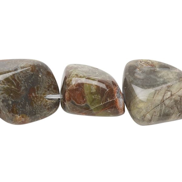 Sierra agate 1pkg1, nugget bead natural 15 inch medium image number 0