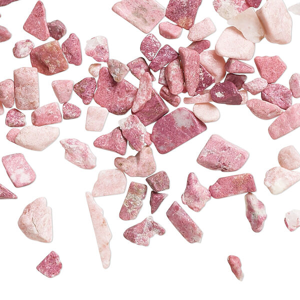 Inlay chip, thulite (natural), mini undrilled chip, Mohs hardness 6 to 7. Sold per 10-gram pkg. image number 0