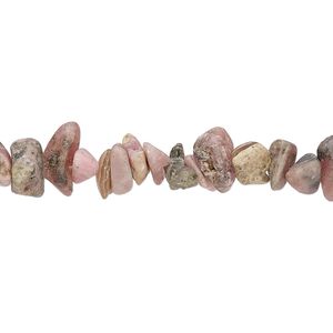 Rhodochrosite 1pkg1, matte chip bead natural 15 inch medium