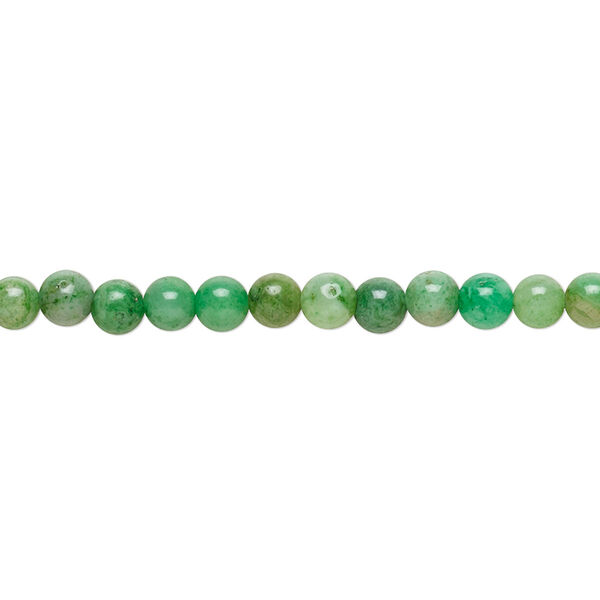 Bead, crazy lace agate (dyed), green, 4mm round, B grade, Mohs hardness 6-1/2 to 7. Sold per 15-1/2" to 16" strand. image number 0