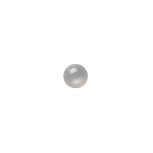 Silver moonstone 1pkg10, hand-cut calibrated round cab natural 6mm