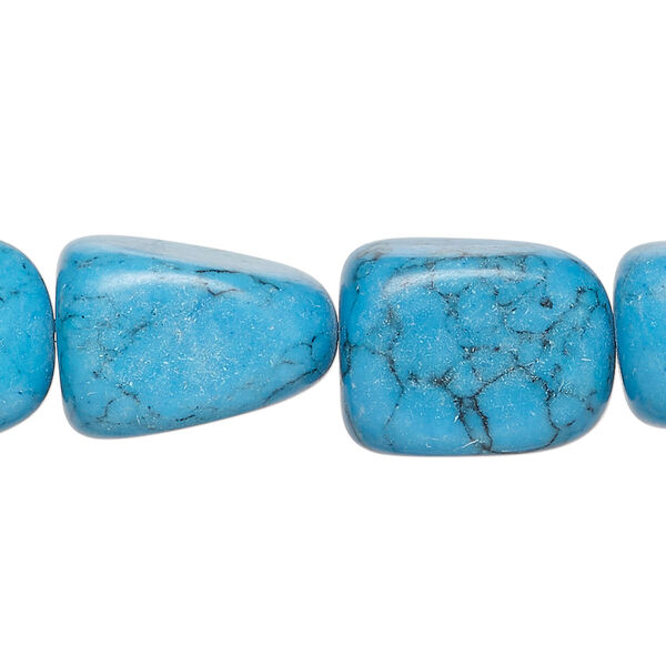 "Turquoise" 1pkg1, nugget bead 15 inch medium image number 0