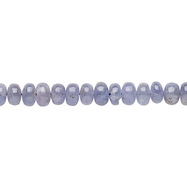 Bead, tanzanite (heated), 5x3mm-6x4mm hand-cut rondelle, C grade, Mohs hardness 6 to 7. Sold per 8-inch strand. image number 0