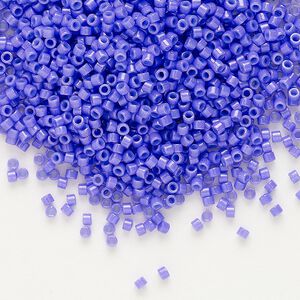 Seed bead, Delica®, glass, pkg/250g, #11 round, opaque bright purple (DB-0661).