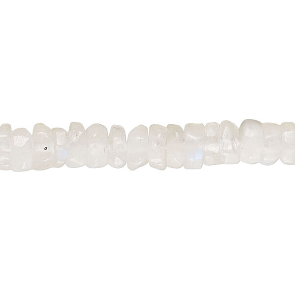 Bead, rainbow moonstone (natural), 7x3mm hand-cut faceted heishi, C+ grade, Mohs hardness 6 to 6-1/2. Sold per 14-inch strand, approximately 125 beads. image number 0